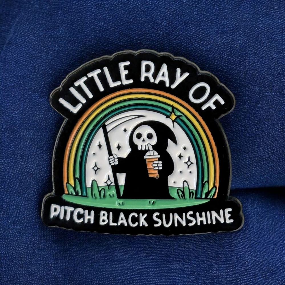 Little Ray of Pitch Black Sunshine Pin